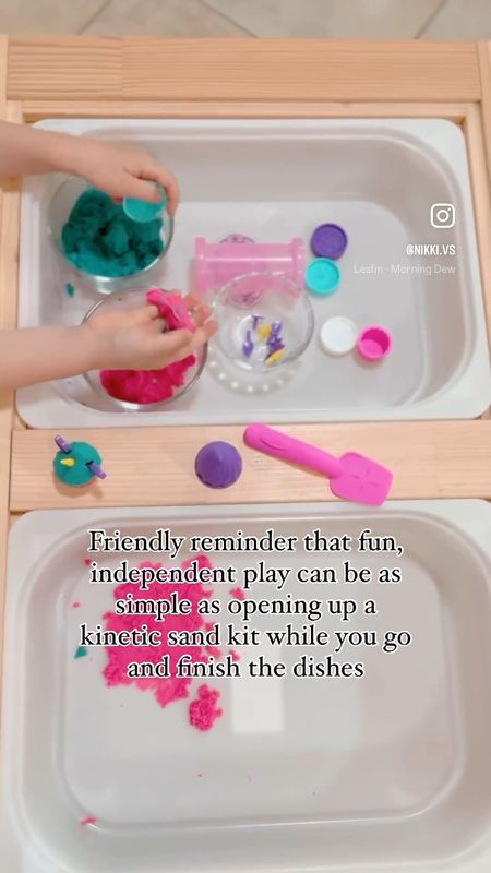 Don’t overcomplicate and don’t overthink. Sometimes keeping it simple is not only more fun, but also the most beneficial for littles. 

Want a link to grab this adorable and fun kit for your kiddo? Drop a comment below and I’ll DM it to you! 
.
.
.
.
.
#sensoryplay #sensoryplayideas #sensoryactivity #sensorylearning #sensoryfun #flisattableplay #flisattablefun #flisattable #learningthroughplay #playbasedlearning #playmatters #kineticsand 

#LTKfindsunder50 #LTKfamily #LTKkids