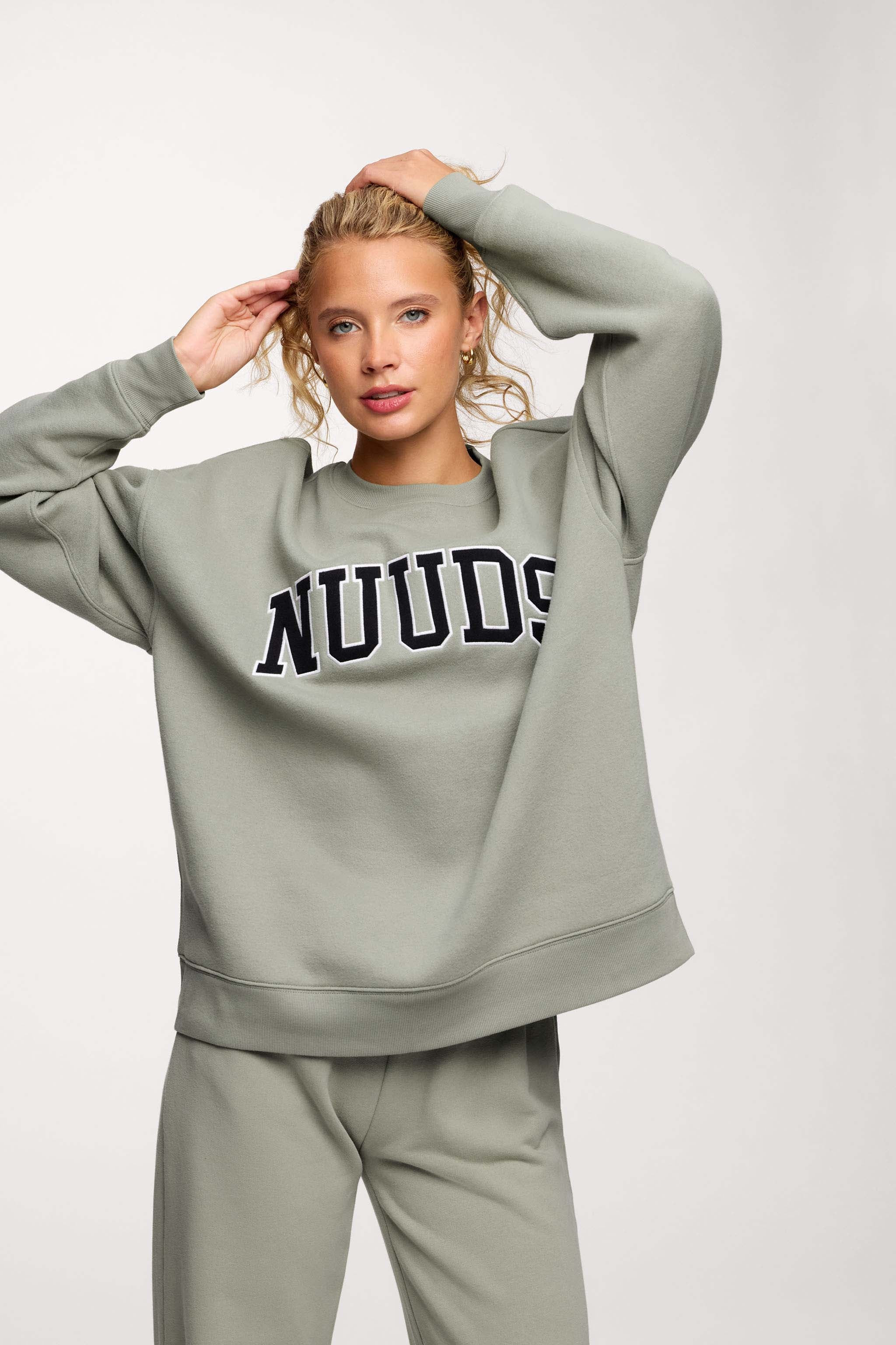 nuuds Varsity Oversized Crew | Women’s Oversized Crew Neck Sweater by nuuds | nuuds