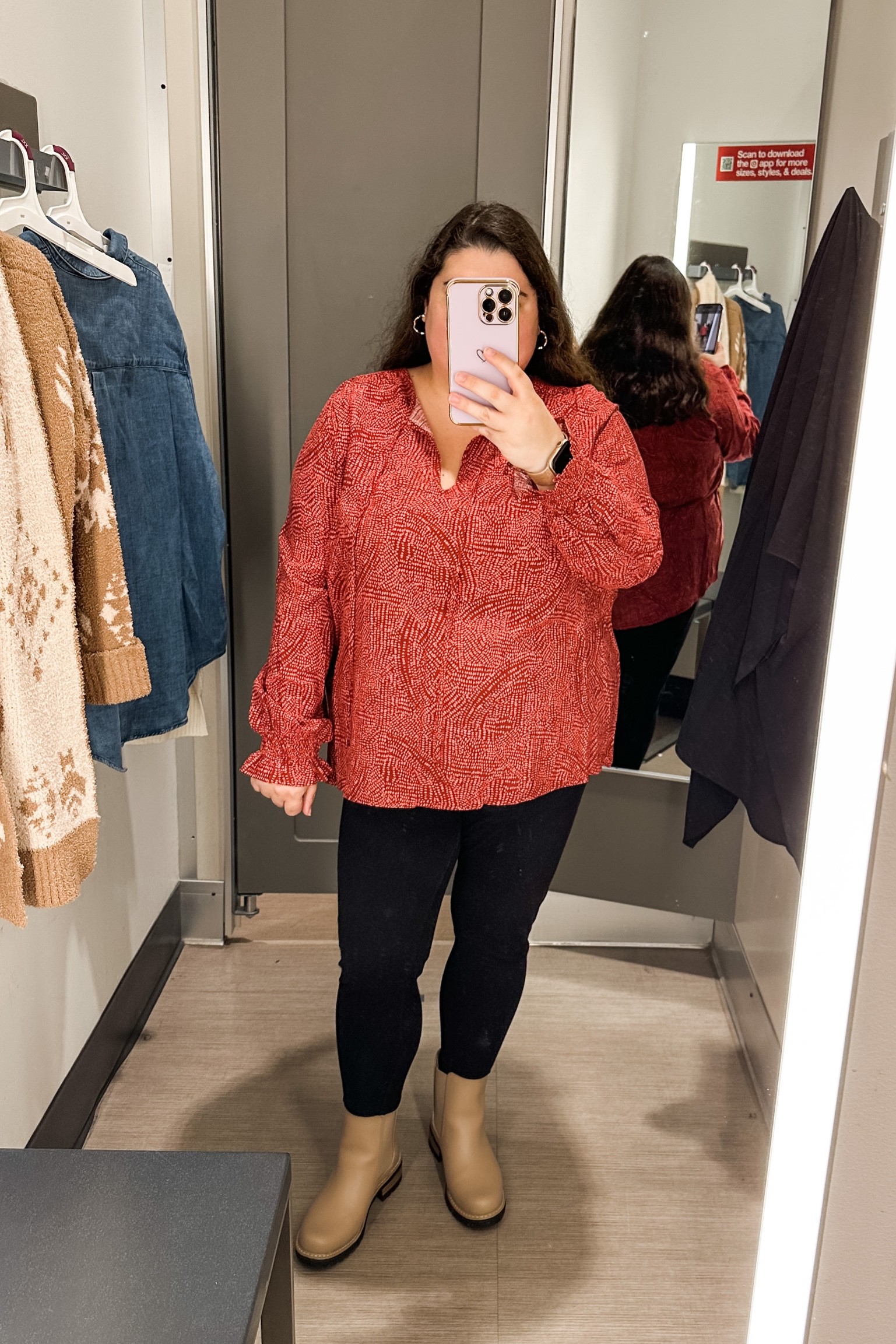 I love this top! Can definitely be dressed up or down. As a curvy girl, I love that it has this fun ruffled sleeve but the neck is more open.

#fall #fallstyle #fallootd #falltop #leggings #boots #booties #fallshoes 

#LTKSeasonal #LTKcurves #LTKunder50