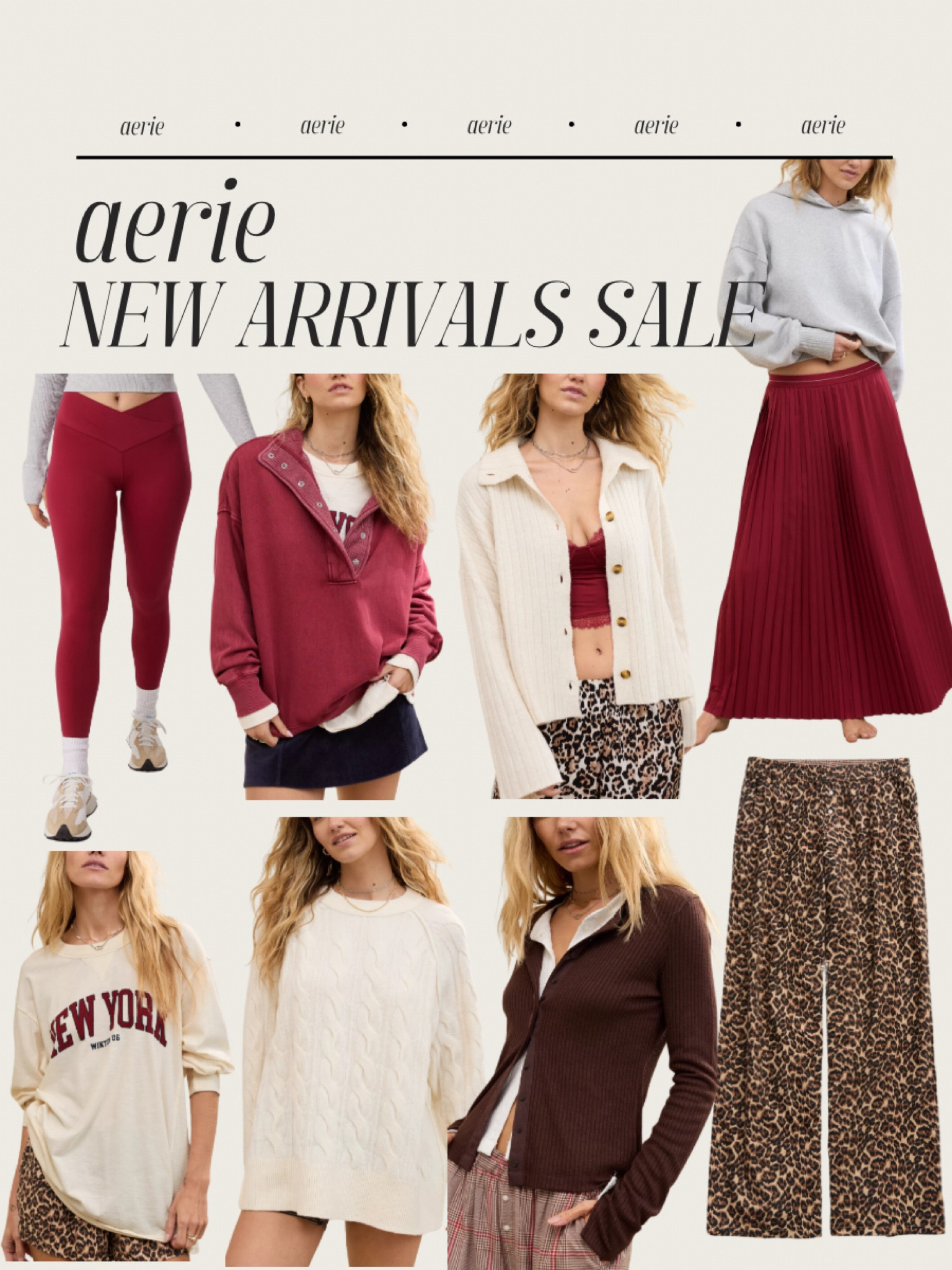 Aerie new arrivals all on sale!! @aerie leggings, sweaters, cardigans, leopard pants, tunic sweater. 

#LTKFindsUnder50 #LTKSaleAlert #LTKFindsUnder100