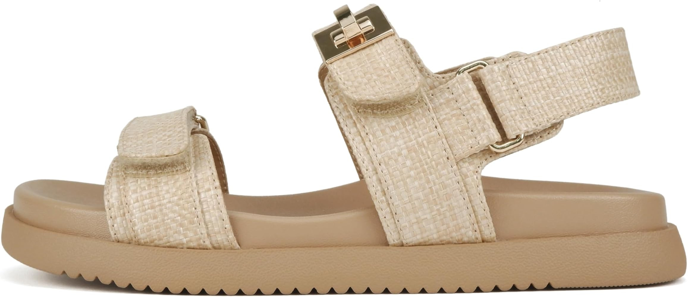 Soda “Cobber” ~ Women Round Toe Double Band Slingback Flat Sandal | Amazon (US)