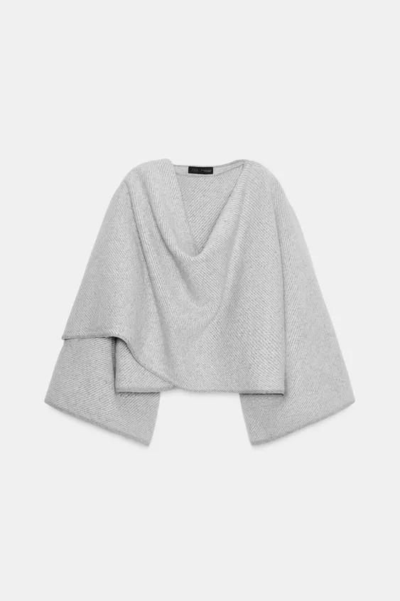 100% WOOL COAT WITH SCARF | Zara UK