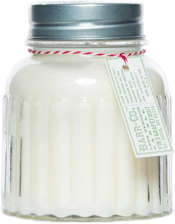 Barr-Co. Fir & Grapefruit Apothecary Jar Candle, Bright Woody Citrus, 100% Vegetable & Soy Wax Ca... | Amazon (US)