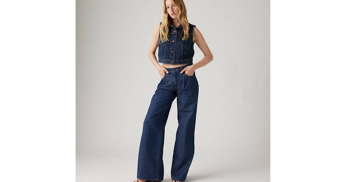 Baggy Dad Wide Leg Women's Jeans - Dark Wash | Levi's® US | LEVI'S (US)