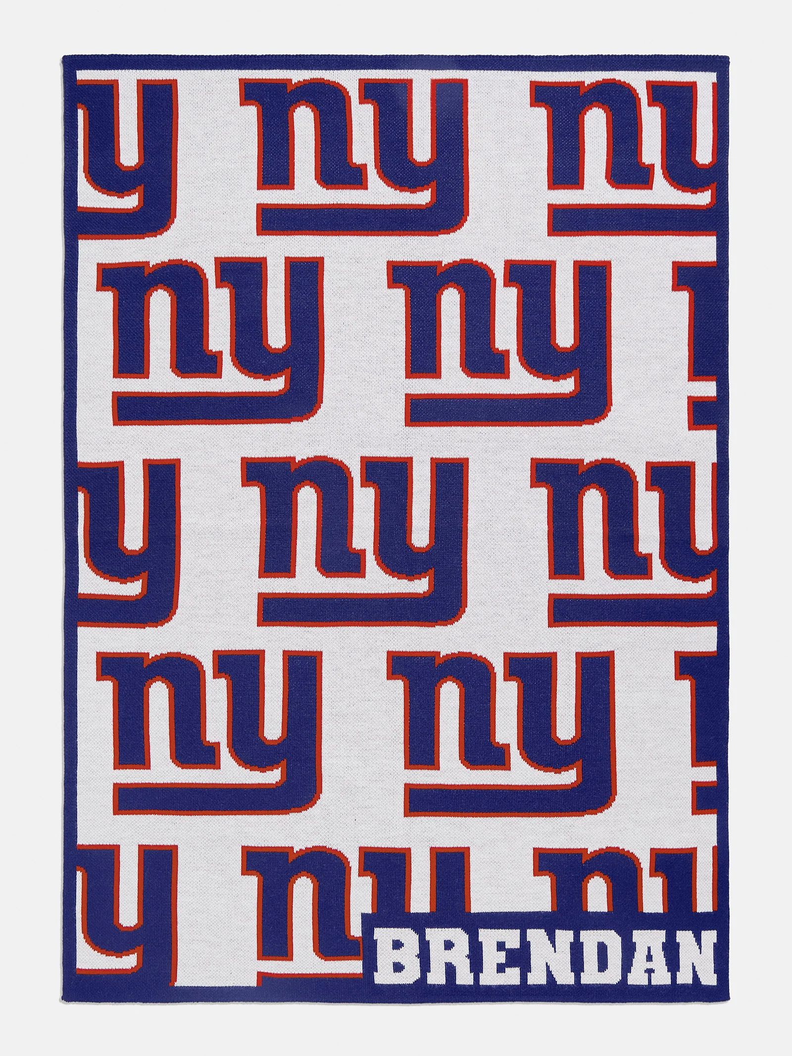 New York Giants NFL Custom Blankets: White All Over Print | BaubleBar (US)