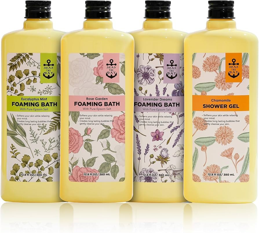 Bubble Bath for Women Adults, Scented Bubble Bath Gift Set for Women, 51.2 fl oz (Pack of 4), Bub... | Amazon (US)