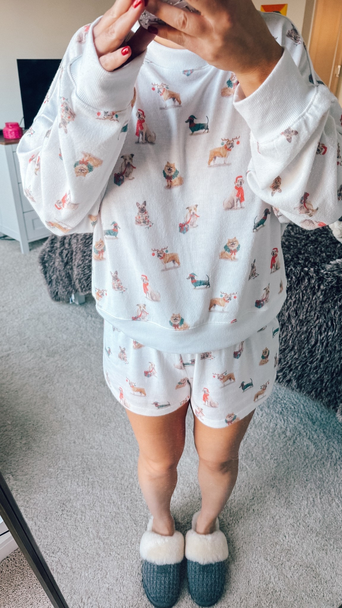 Cozy Christmas PJs (Wearing a size small and slippers are a size 6.) 

#LTKHoliday #LTKPetite #LTKGiftGuide