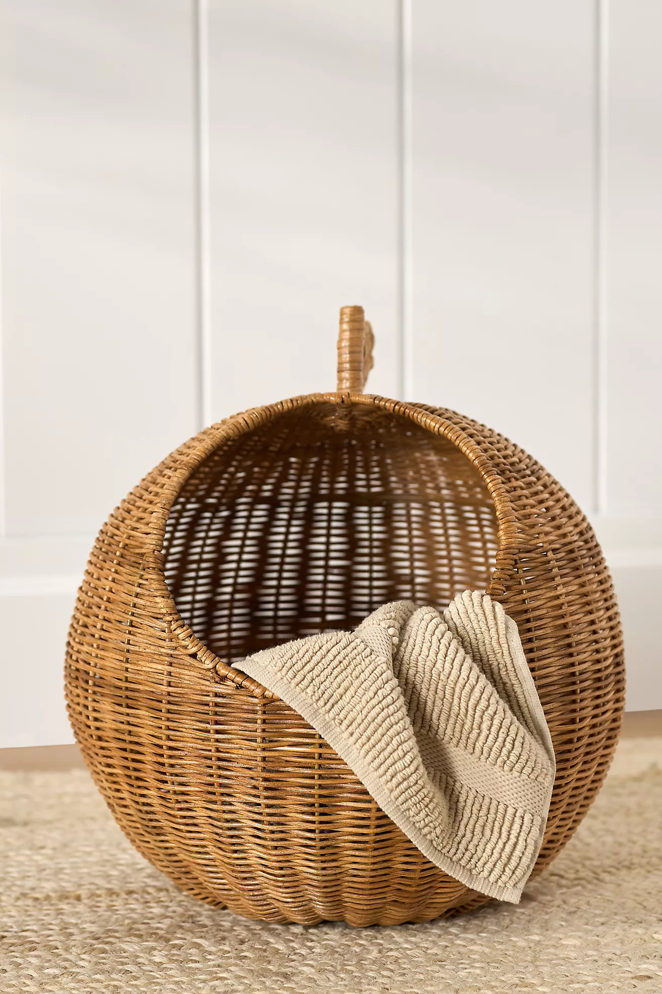 Apple Woven Wicker Basket | Anthropologie (US)