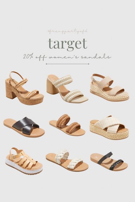 20% off women’s summer sandals and slides at Target!

Neutral sandals, platform sandals, wedding shoes

#LTKshoecrush #LTKsalealert #LTKstyletip