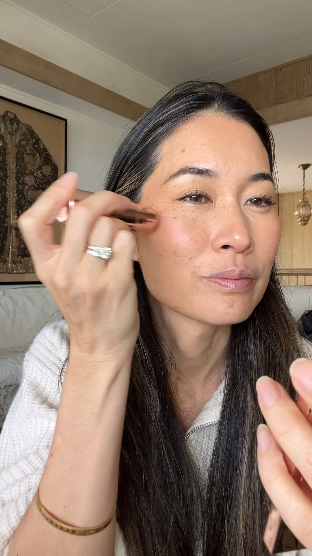 GRWM 🤍
Bad allergy day, but we had a dinner to get to—so I powered through with meds and a little glam.

#LTKBeauty #LTKselfcare #LTKgrwm