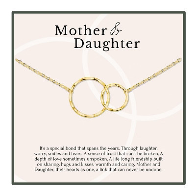 HOPE LOVE SHINE Mother Daughter Necklace 2 Ring Gold – Gift for Mom or Daughter | Target