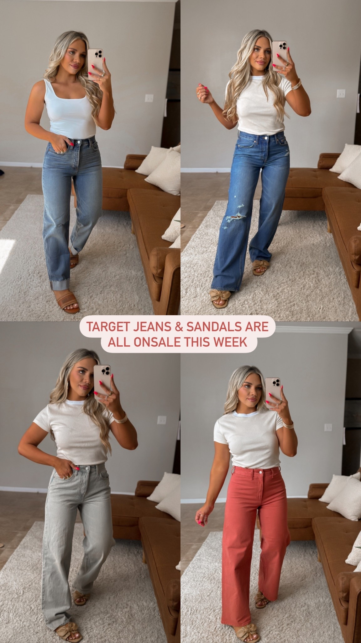 Target jeans and sandals are all on sale this week  

#LTKSpringSale #LTKStyleTip #LTKFindsUnder50