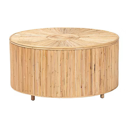Miami Rattan Coffee Table, One Size, White | JCPenney