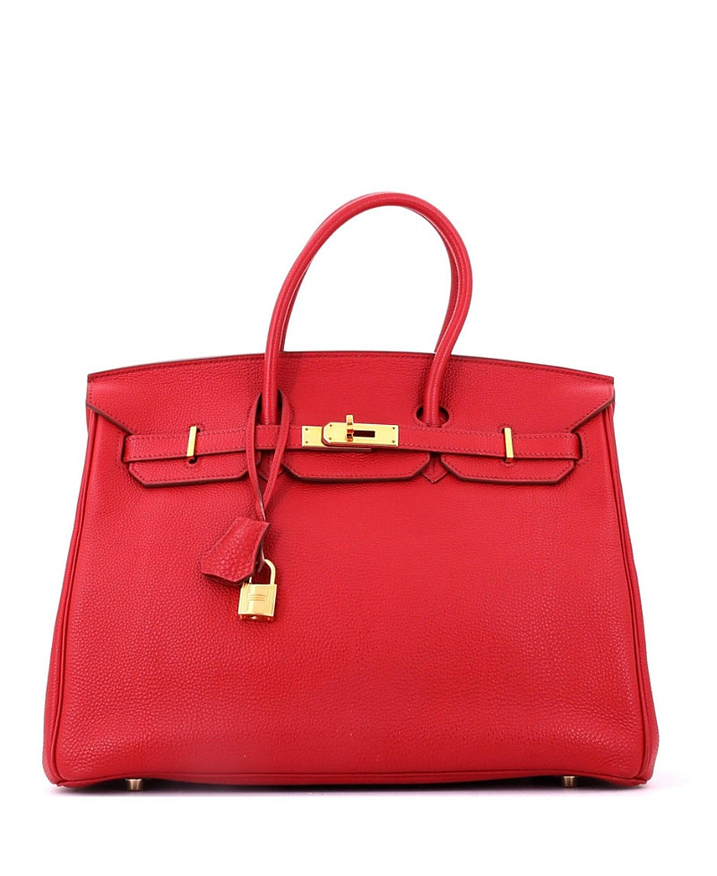 Pre-Owned HERMES Birkin 35 Handbag Red Togo with Gold Hardware | Bloomingdale's (US)