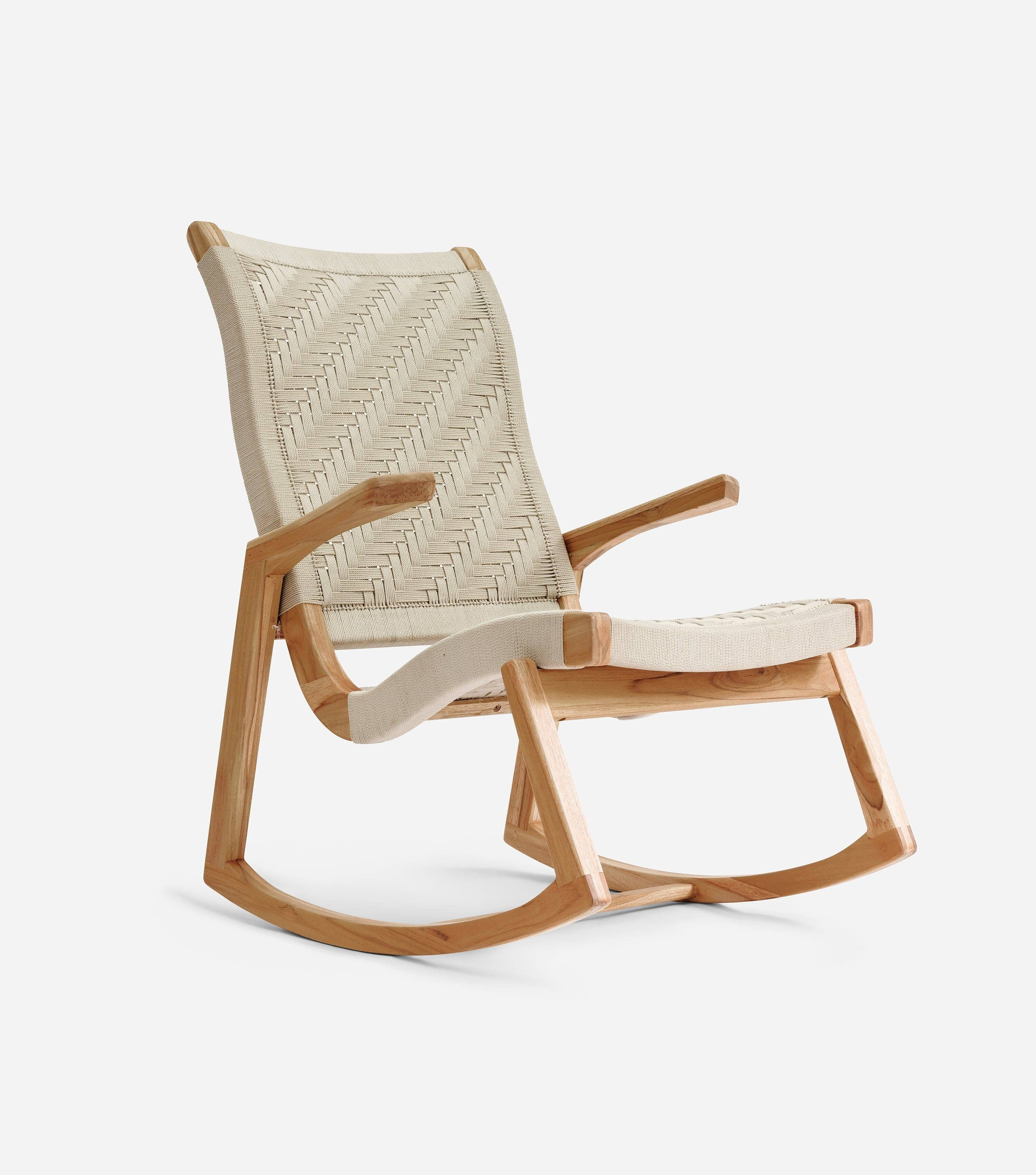 Amador Rocking Chair Woven Naturaline Basket Cord | Forever Furniture by MasayaCo | Masaya Co