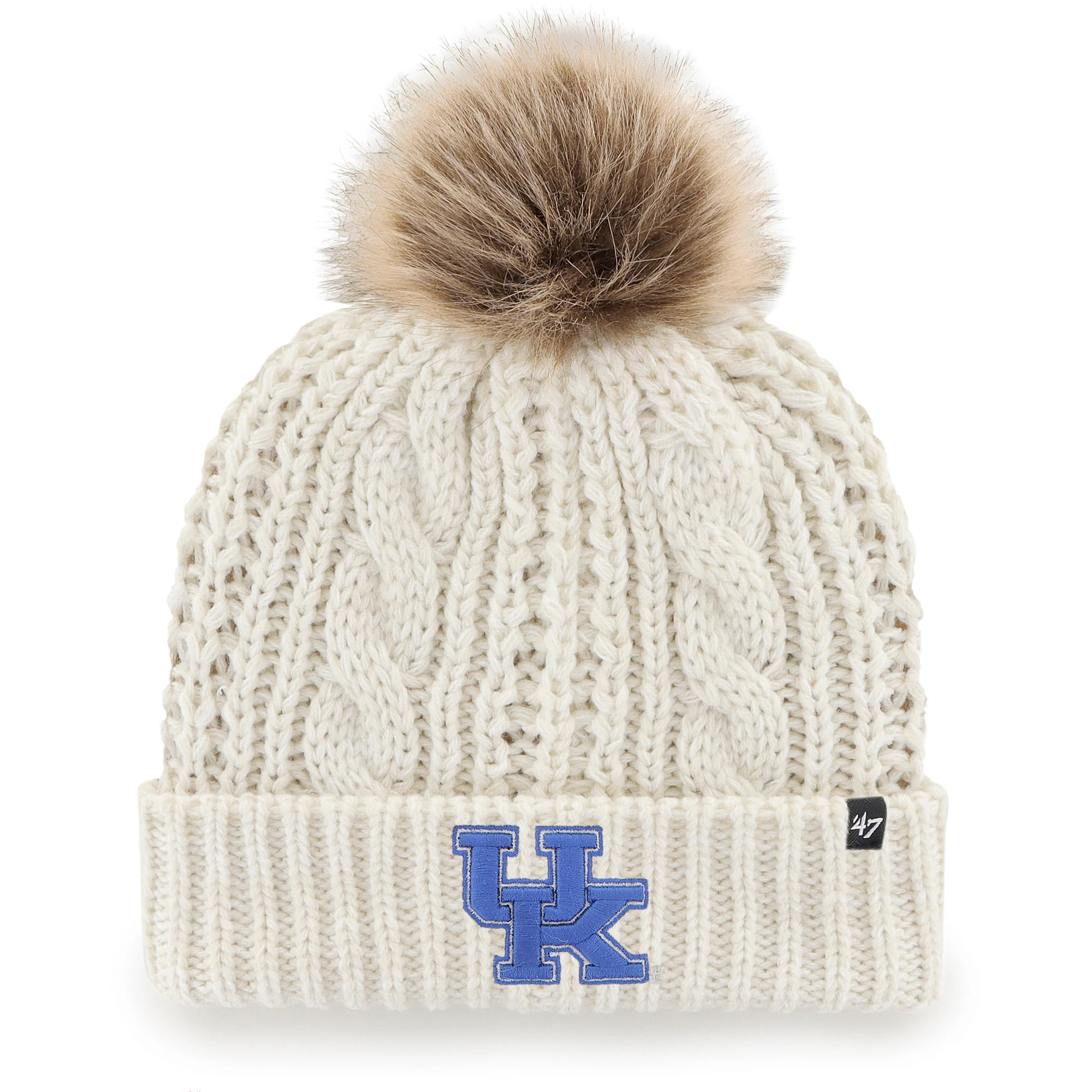 Kentucky Wildcats '47 Women's Meeko Cuffed Knit Hat with Pom - White | Fanatics