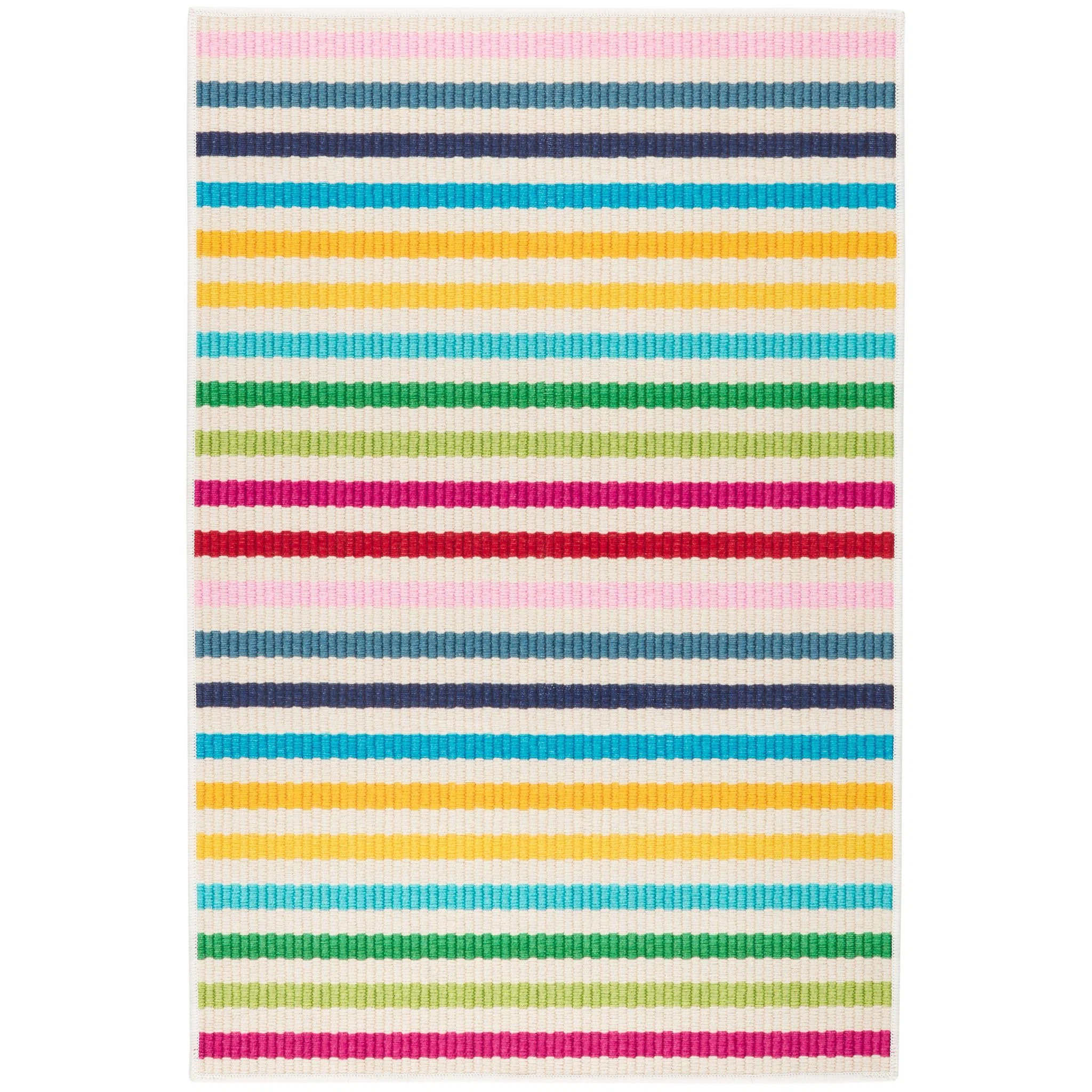 Dash and Albert RugsRainbow Stripe Multi Machine Washable Rug | Perigold