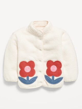 Sherpa Applique Pocket Jacket for Toddler Girls | Old Navy (US)