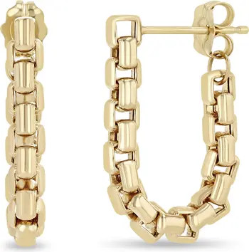 Zoë Chicco Large Box Chain Hoop Earrings | Nordstrom | Nordstrom