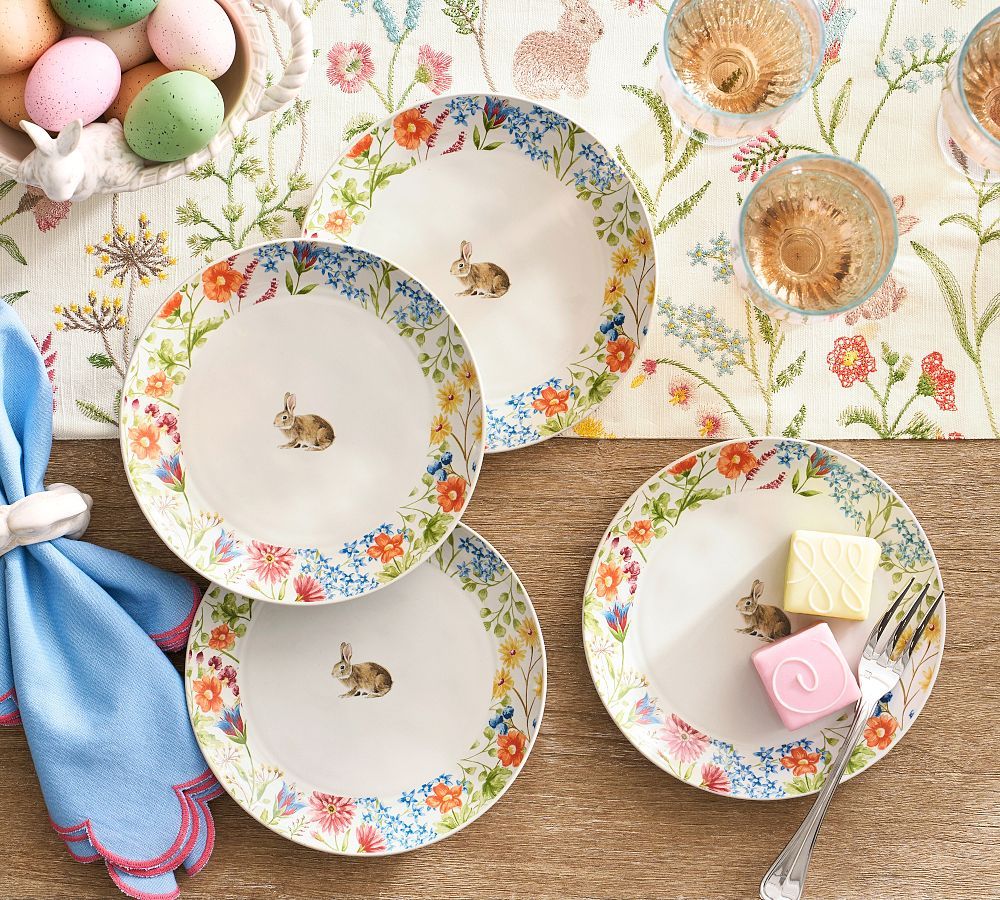 Spring Garden Appetizer Plates - Set of 4 | Pottery Barn (US)