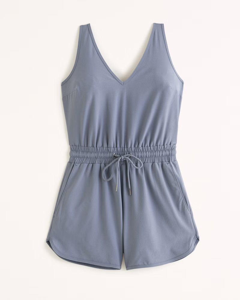 Traveler V-Neck Romper | Abercrombie & Fitch (US)