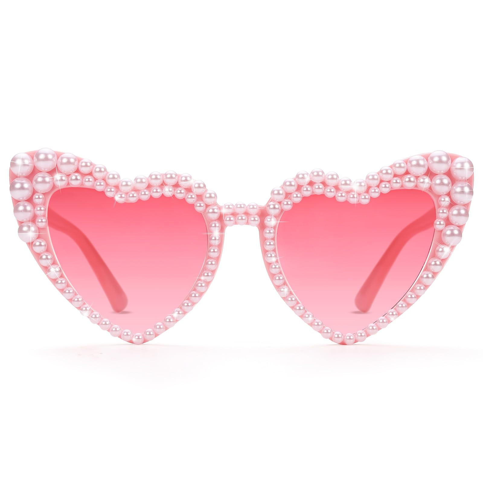 Etercycle Pink Sunglasses, Heart Sunglasses Pearl Bride Gifts, Cute Bride to Be Glasses for Women... | Amazon (US)