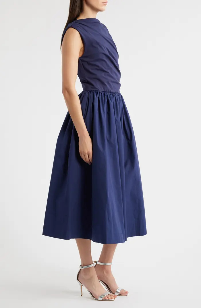 En Saison Mixed Media Midi Dress | Nordstrom | Nordstrom