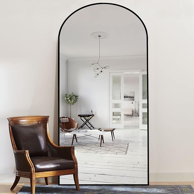 NeuType 71"x32" Full Length Arched Mirror Black Mirror Full Length Body Mirror Large Mirrors for ... | Amazon (US)