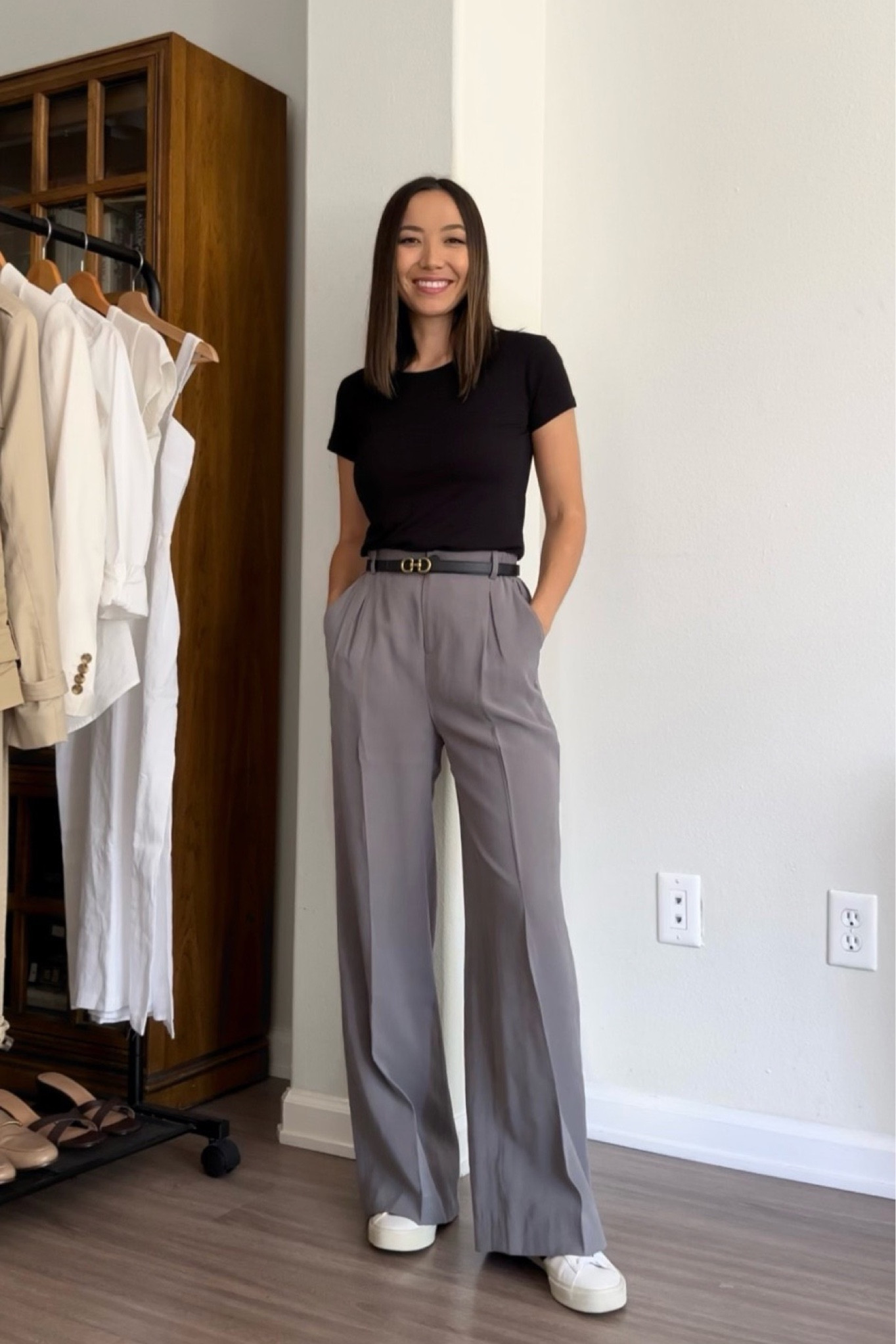 Twill Wide Leg Trousers curated on LTK