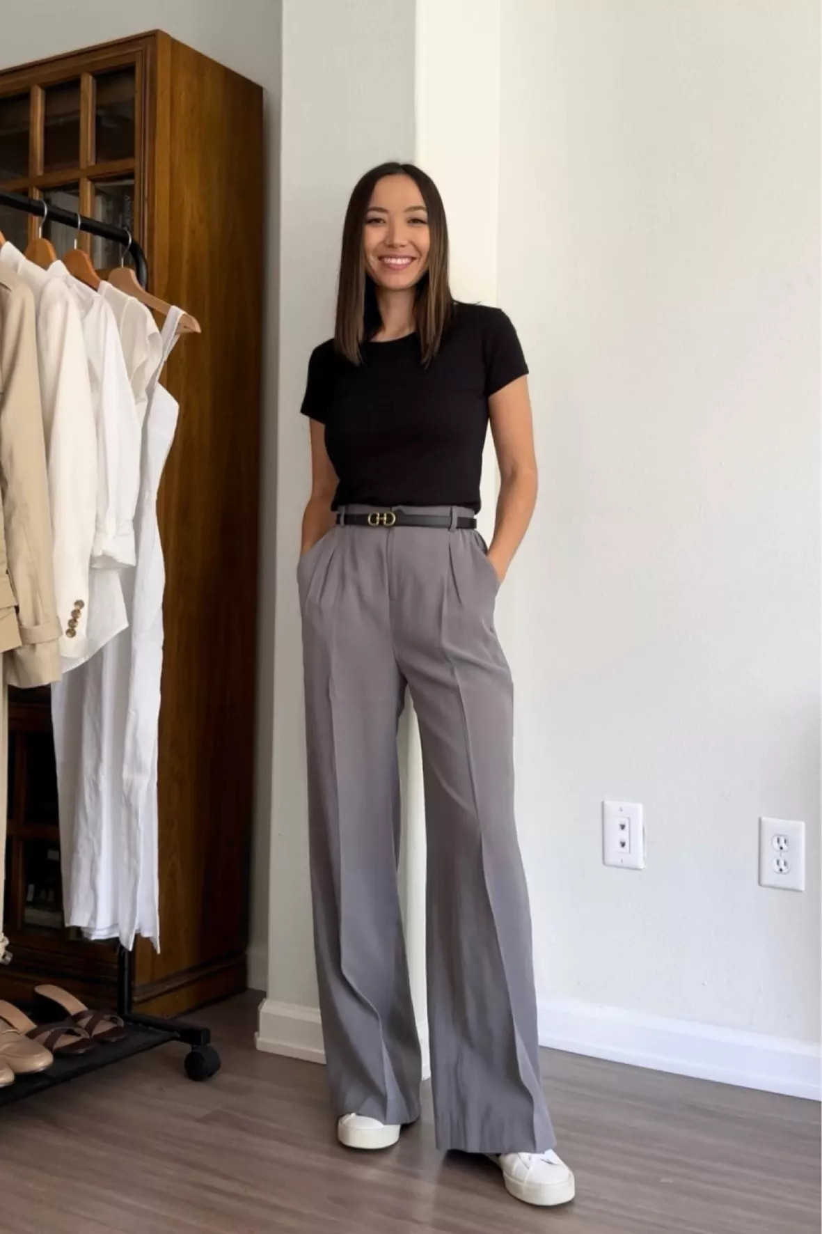 Twill Wide Leg Trousers curated on LTK