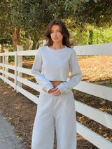 Knitted Waffle Cropped Top | Jubilee Apparel