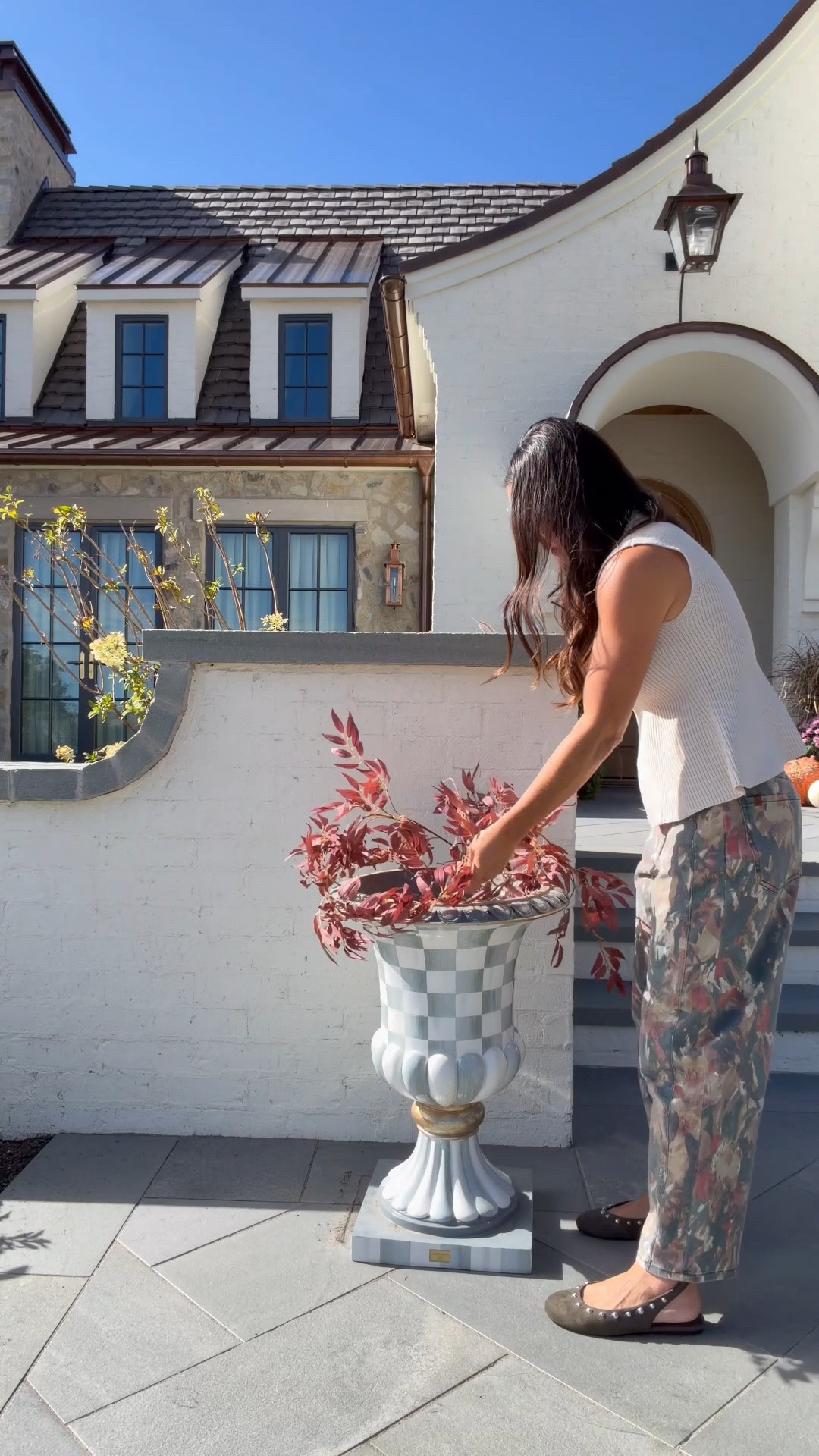 Fall porch using real and faux florals and pumpkins

#LTKSaleAlert #LTKHome