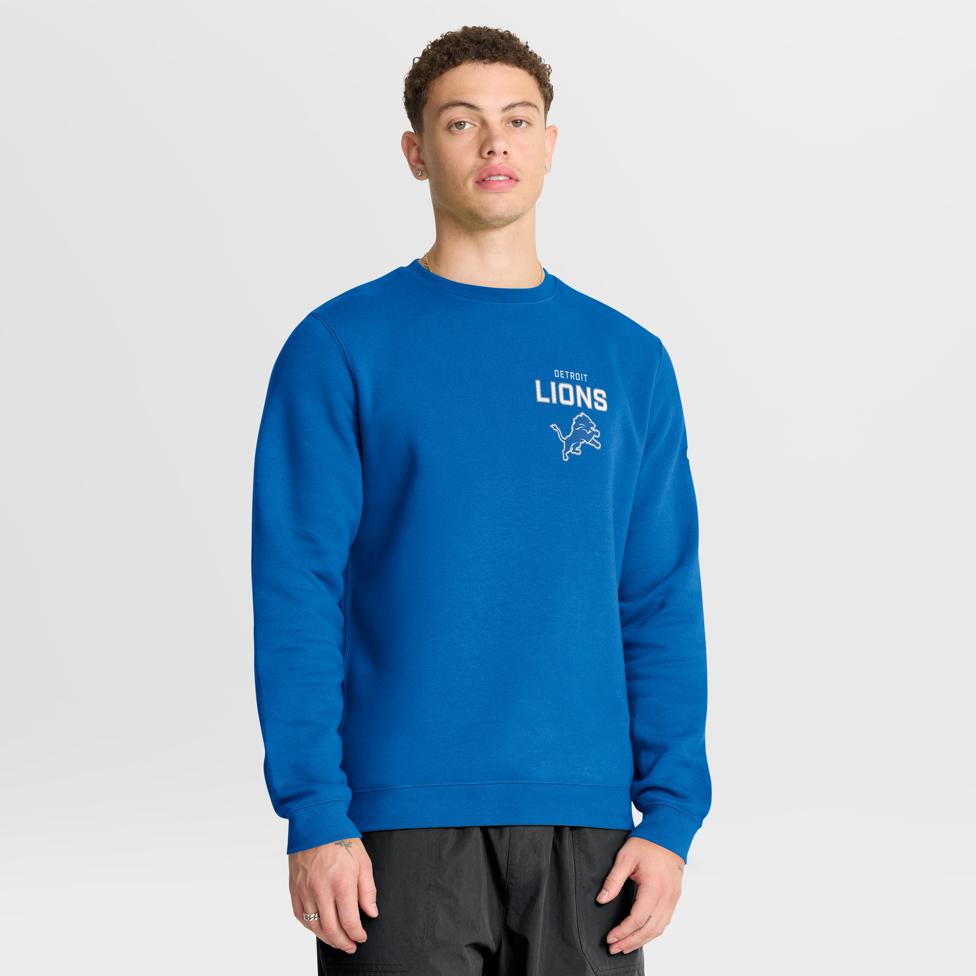 Men's Nike Blue Detroit Lions Primetime Club Fleece Pullover Sweatshirt | Fanatics