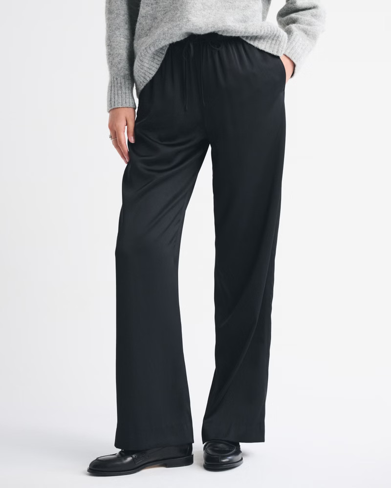 Women's Satin Pull-On Pant | Women's Bottoms | Abercrombie.com | Abercrombie & Fitch (US)