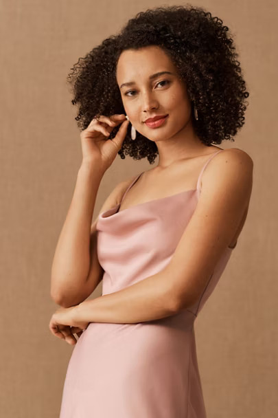 Cali Satin Charmeuse Midi Dress | BHLDN