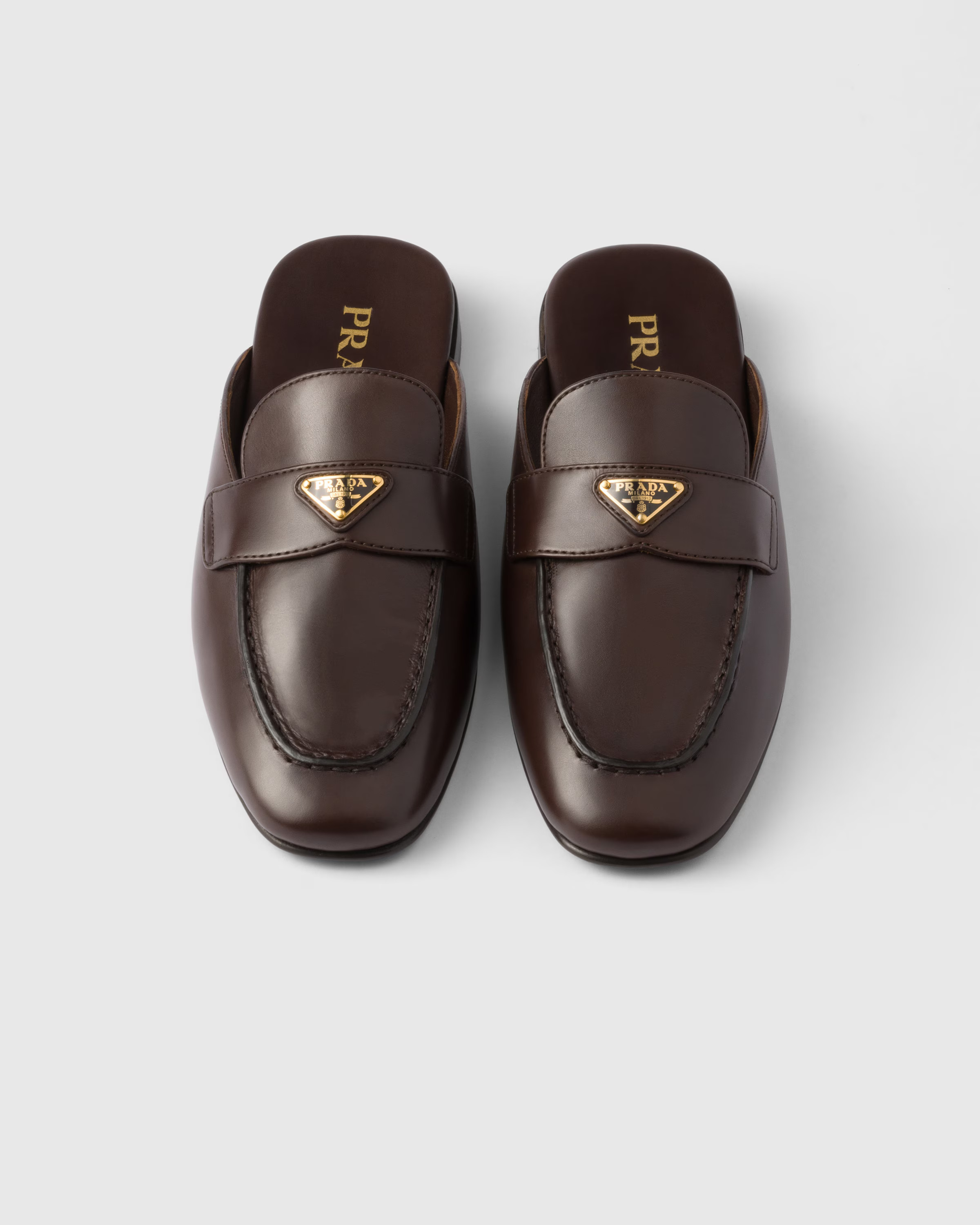 Leather slippers | Prada US