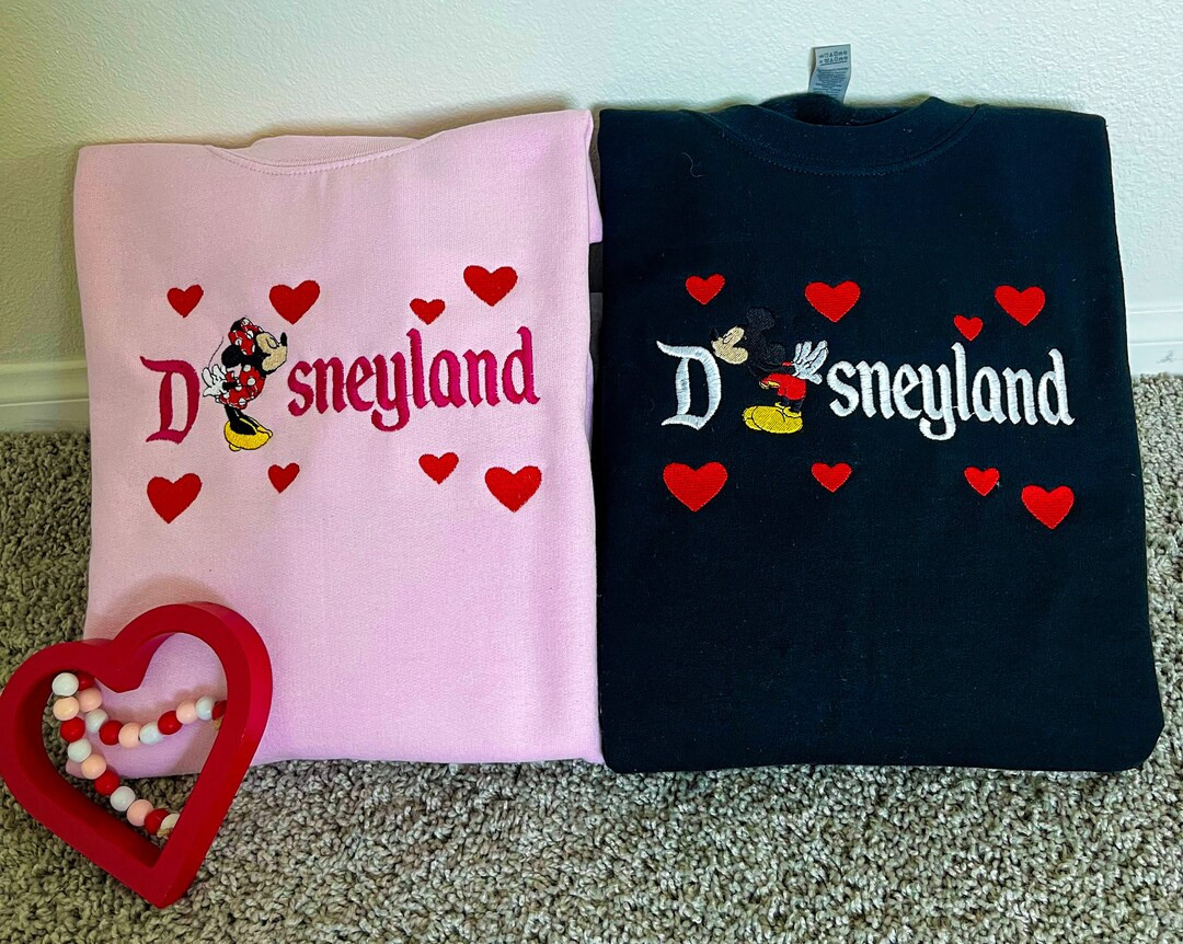 Embroidered Couple Disneyland Sweatshirt, Inspired Disney World Sweatshirt, Disney Sweetheart Nig... | Etsy (US)