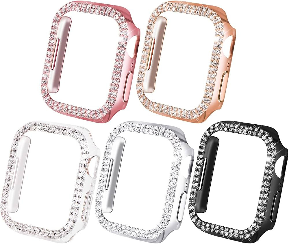 NewWays Bling Cases Compatible for Apple Watch 41mm, Protective Bumper for iWatch Series 7 (41mm,... | Amazon (US)