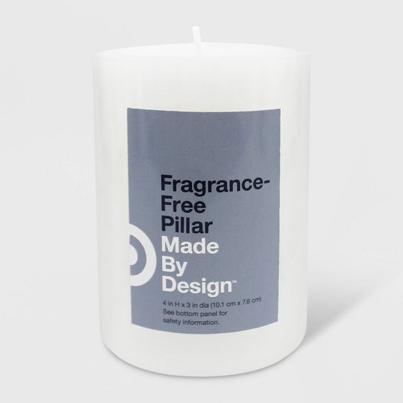 Unscented Pillar Candle White - Made By Design™ | Target