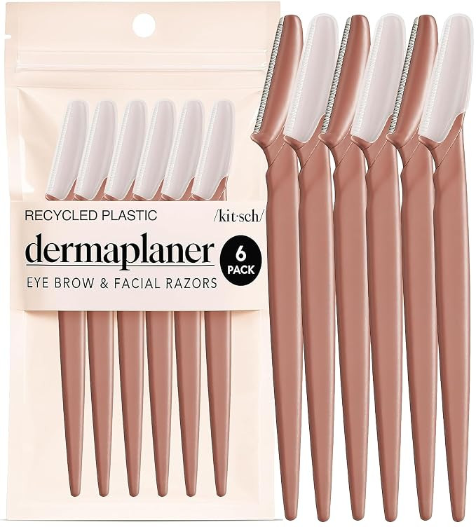 Kitsch Dermaplane Razor for Women Face – Terracotta, 6 pcs | Face Razors for Women & Men, Eyebr... | Amazon (US)