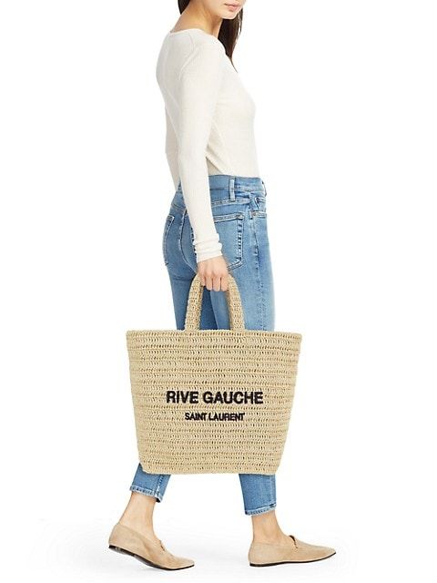 Rive Gauche Raffia Crochet Bag | Saks Fifth Avenue