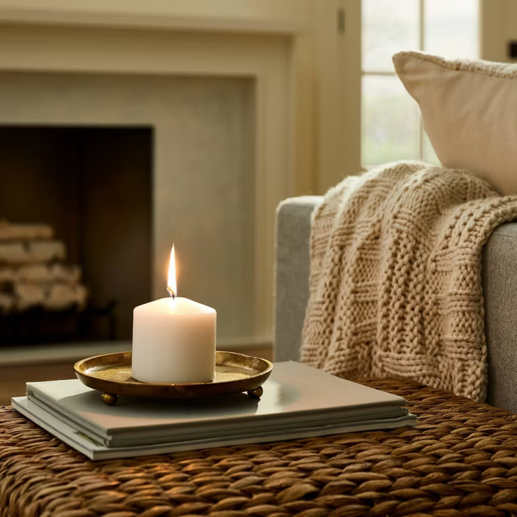 Cast Metal Candle Tray Gold - Threshold™ designed with Studio McGee | Target