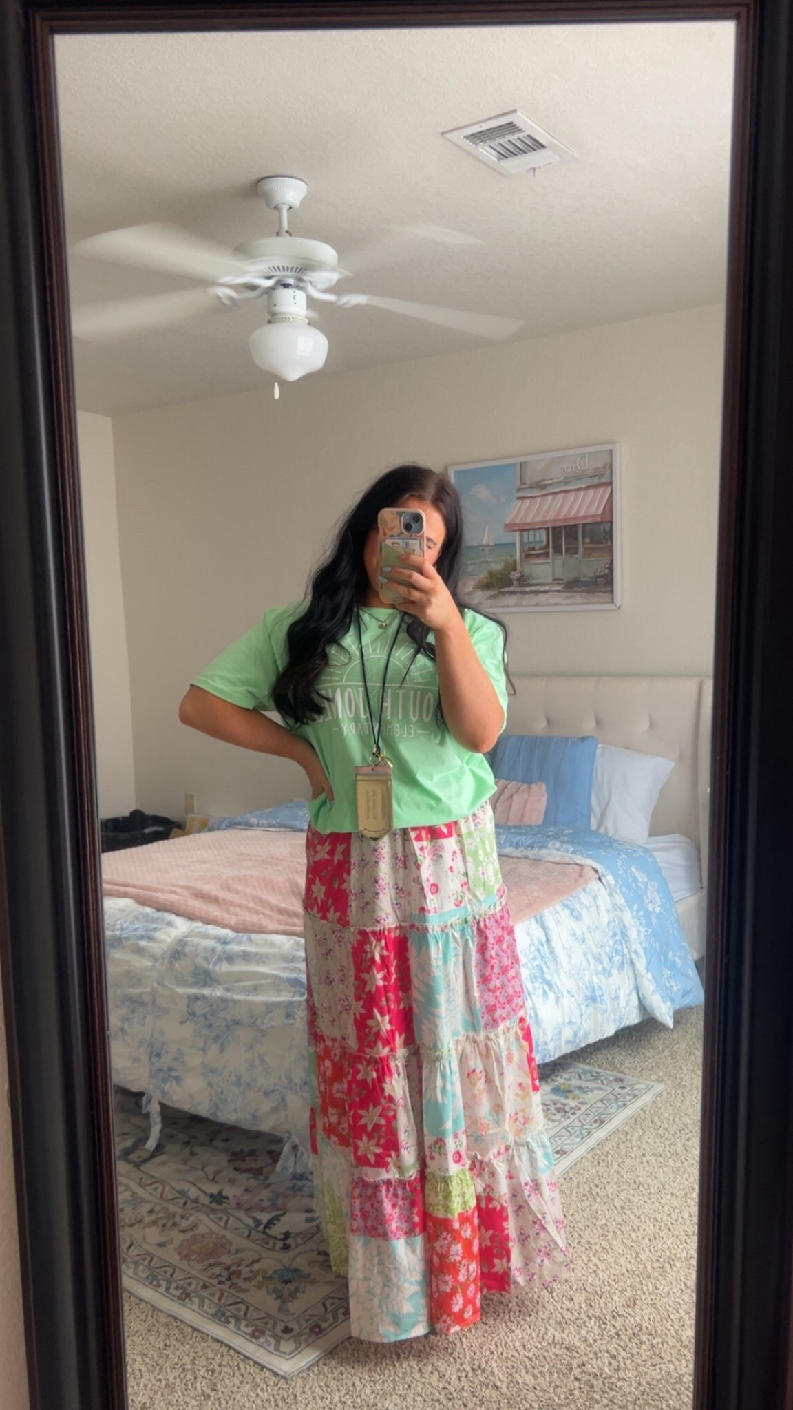 Printed Maxi Skirt 🌈 

#LTKWorkwear #LTKStyleTip #LTKFindsUnder50