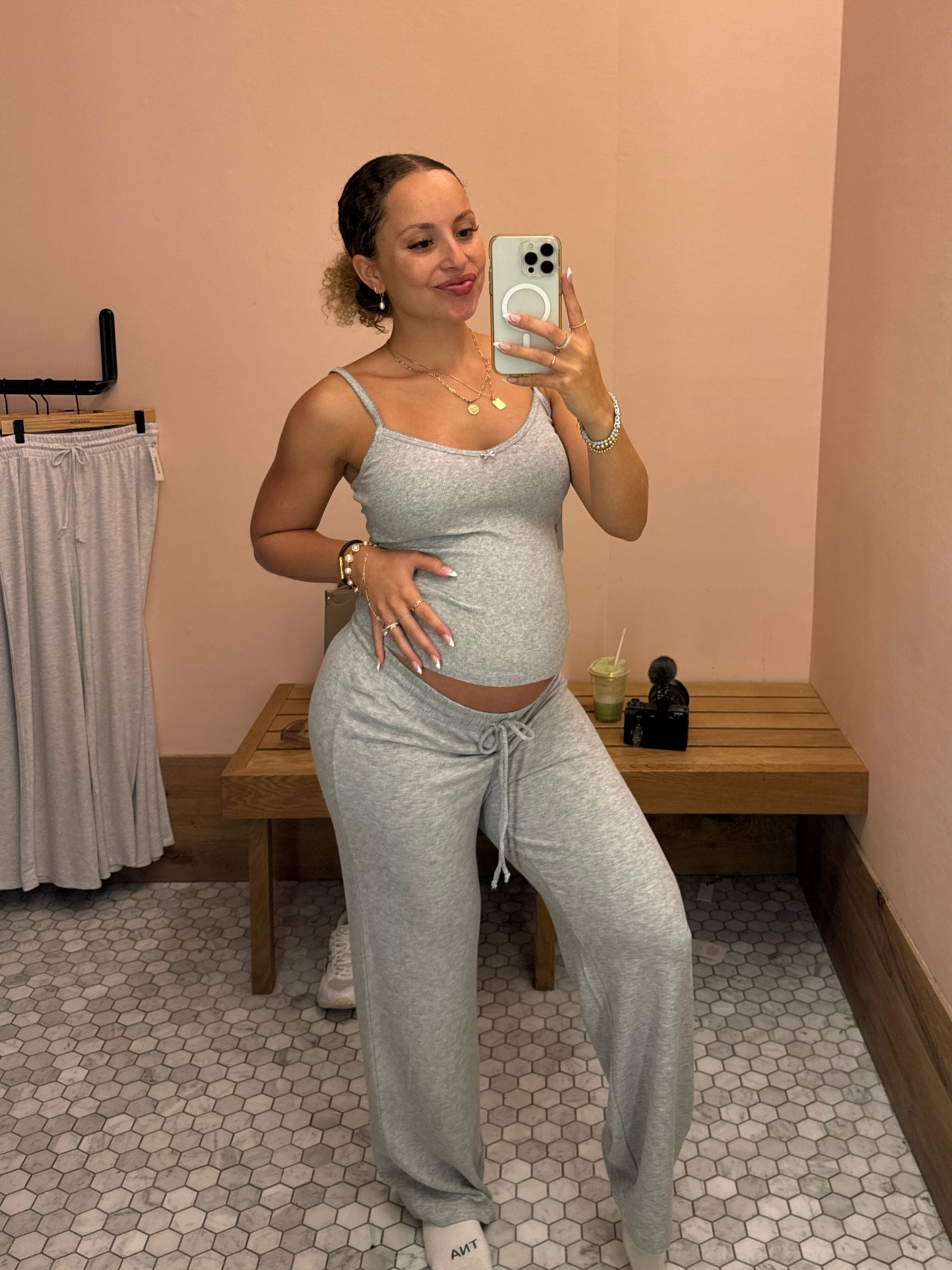 I have been living in this set! It’s cute outside of pregnancy I know I’ll definitely be using it postpartum ✨ pants: small top: xs 

#LTKBump #LTKStyleTip