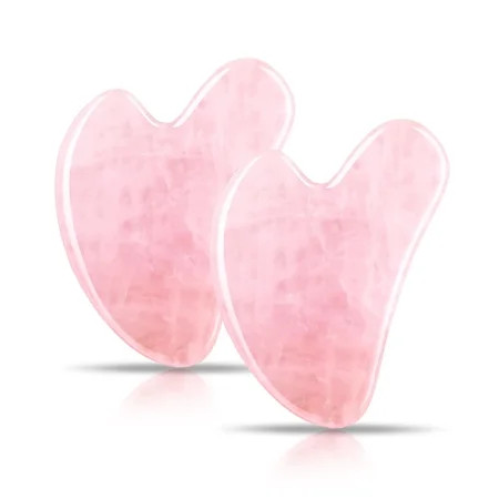 Contrybox Gua Sha Facial Tools 2 Pack Rose Guasha Tool for Face Gua Sha Stone for Puffiness Reducing & Jawline Sculpting Face Stone Gua Sha Tools for Skin Care Woman GuaSha Stone Tool Pink C39 | Walmart (US)