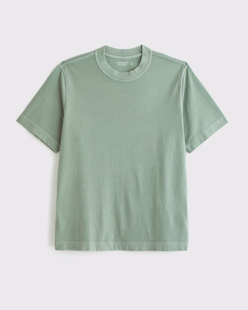 Abercrombie & Fitch Men's Vintage-Inspired Tee in Light Green - Size XXL TALL | Abercrombie & Fitch (US)