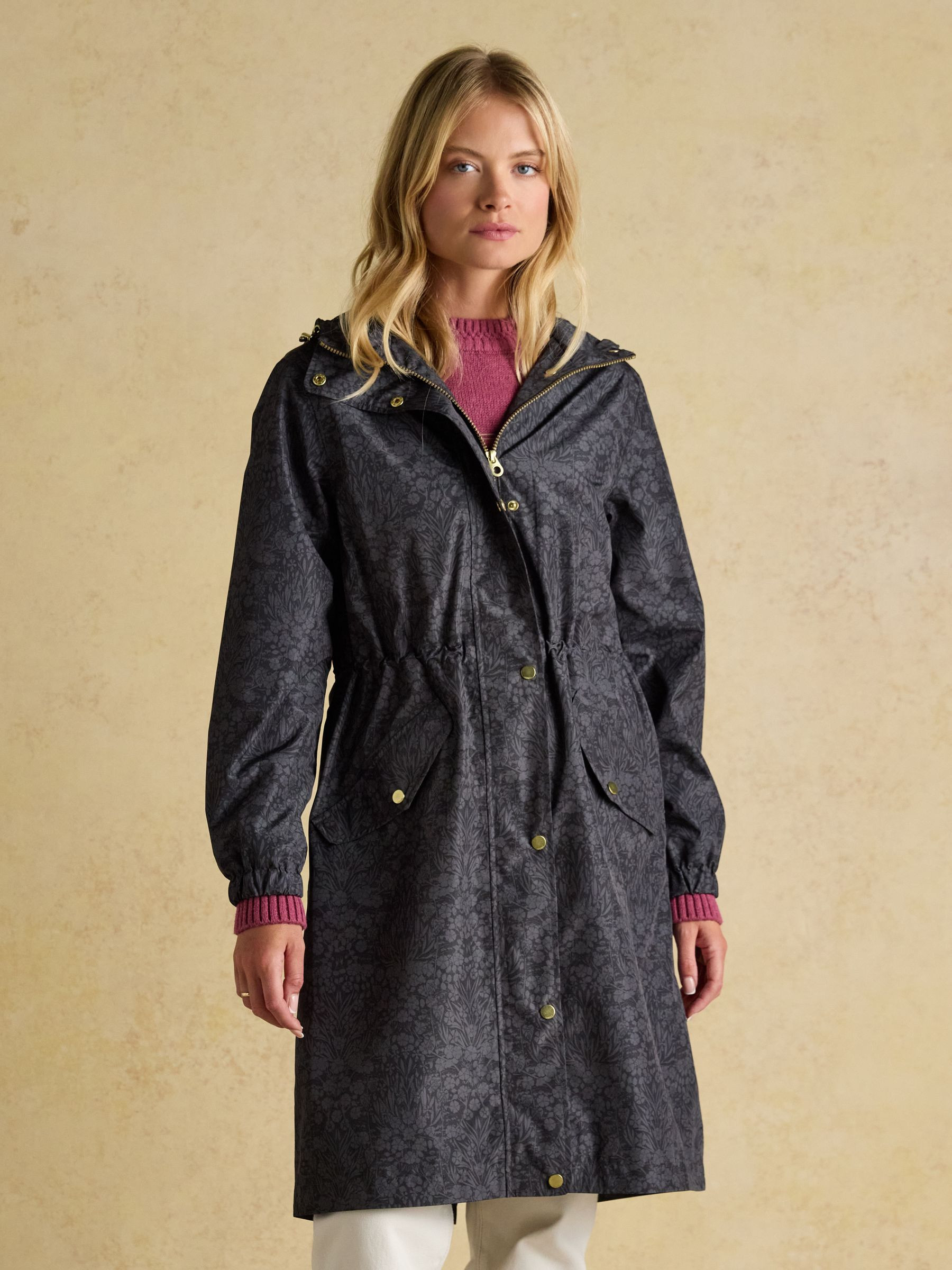 Holkham Black Waterproof Packable Raincoat With Hood | Joules | Joules