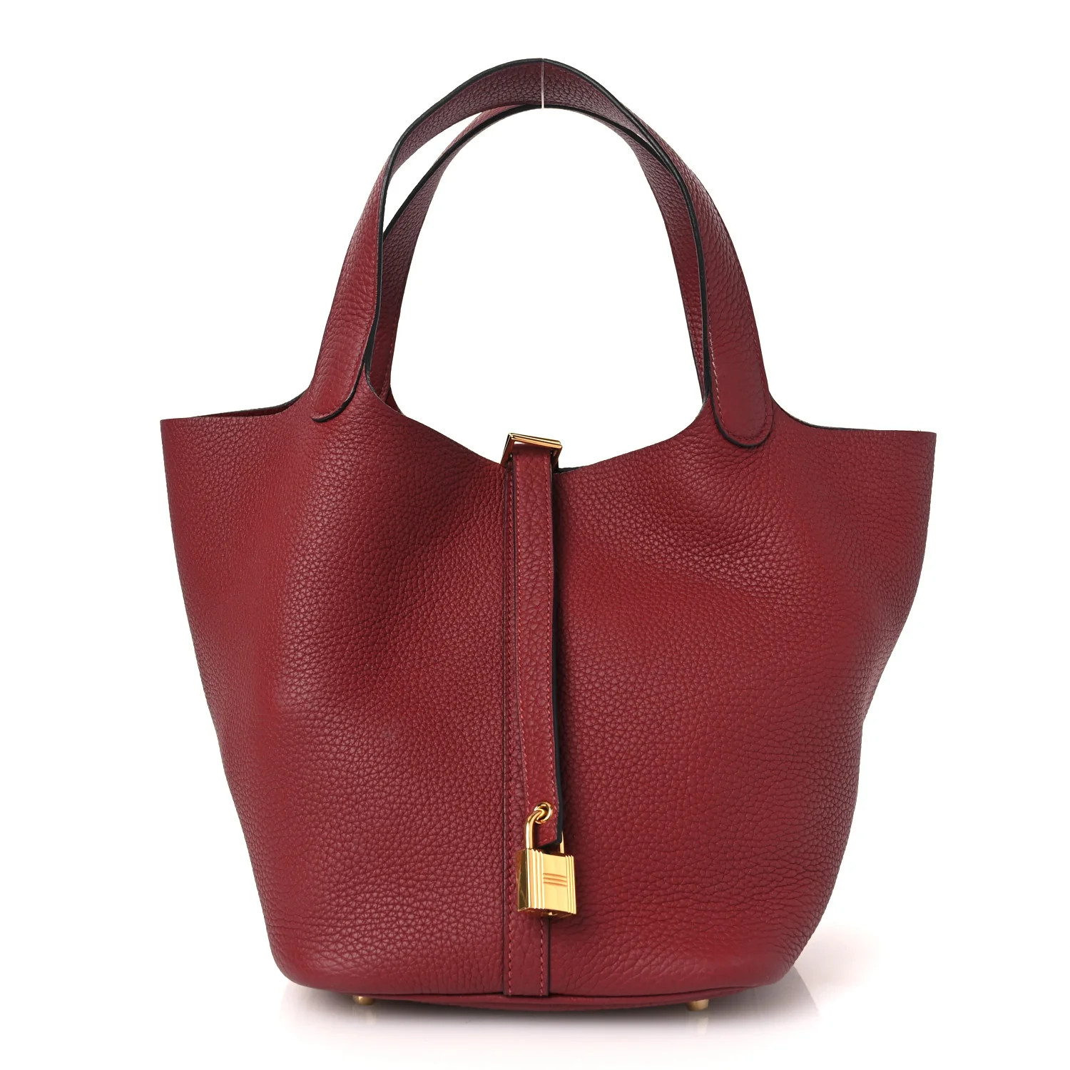 Hermes Taurillon Clemence Picotin Lock 22 MM Rouge H 1883232 | FASHIONPHILE (US)