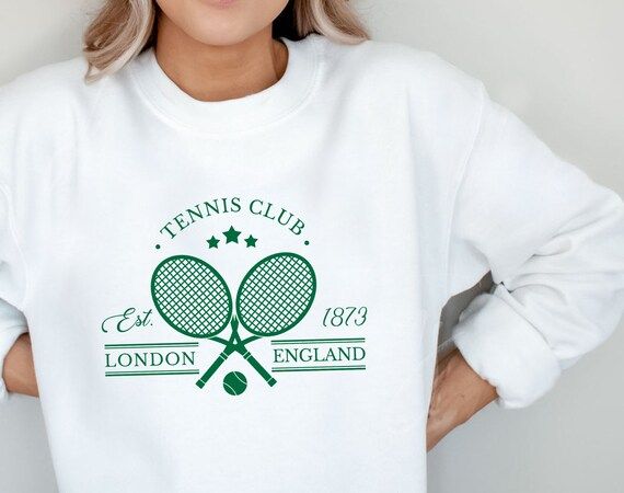 Tennis Oversized Crewneck Sweatshirt, Tennis Club Pullover, Gildan Sweatshirt, College Crewneck, ... | Etsy (US)