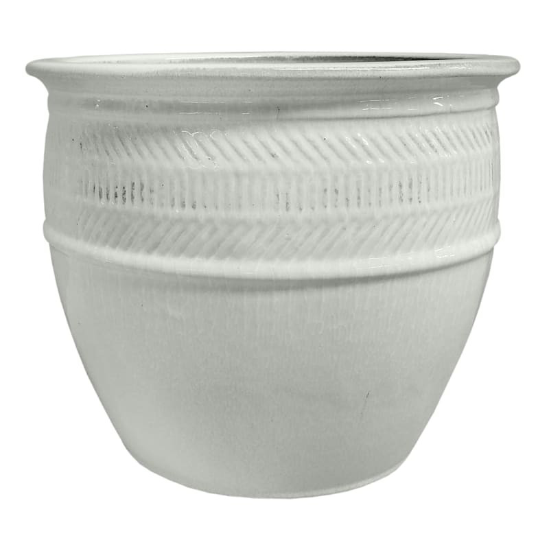 Dana Cream Ceramic Outdoor Planter, Extra Large | At Home